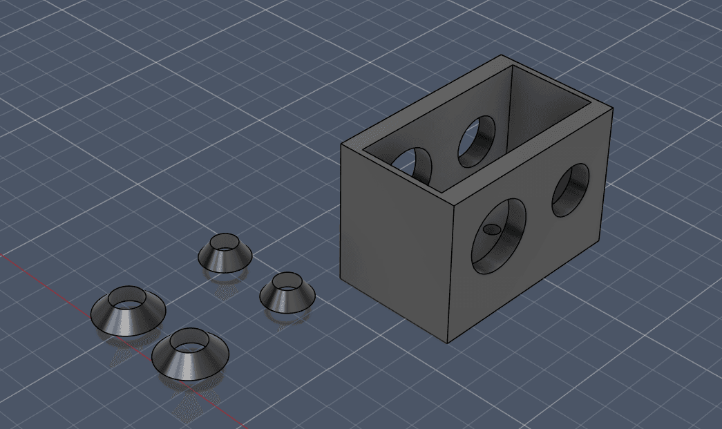 Fusion model of the first gearbox housing with four CVT cones beside it.